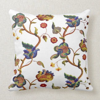 Coussin Jacobean traditionnel de broderie
