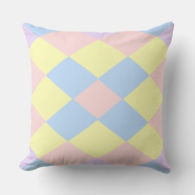 Coussin Jacquard aux couleurs Pastel Spring (Recto)