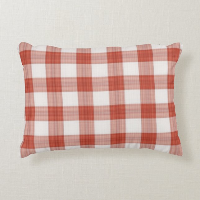 Coussin Jacquard d'accentuation rouge (Devant)