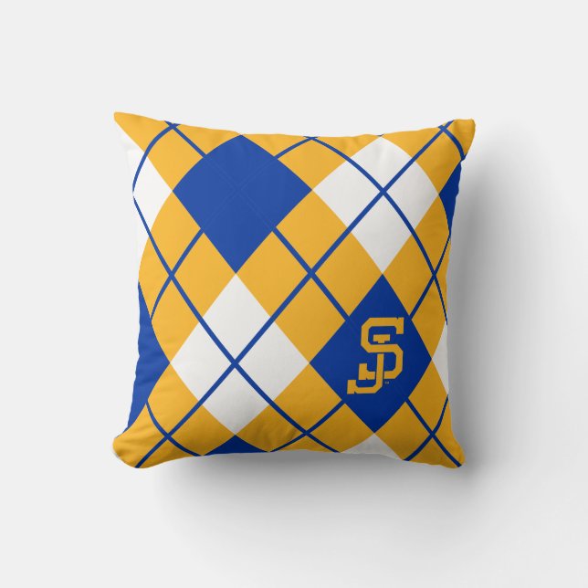 Coussin Jacquard de Spartans d'état de San Jose (Recto)