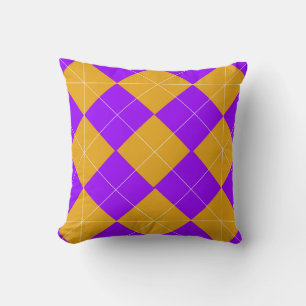 Coussin Jacquard pourpre et orange