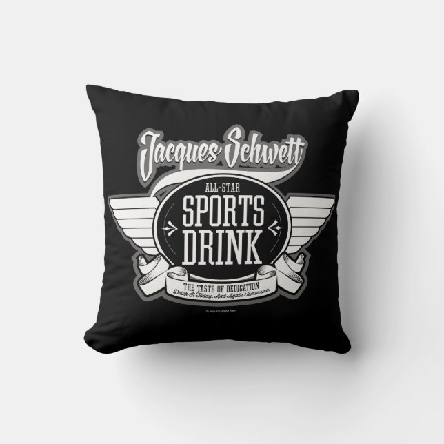 Coussin Jacques Schwett Boisson Sportive (Recto)