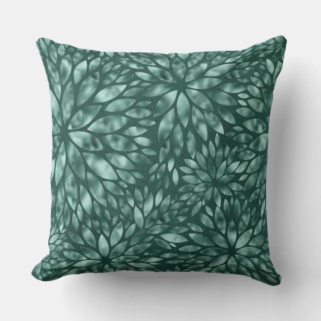 Coussin Jade/Green Shimmering Dahlia (Recto)