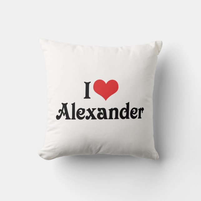 Coussin J'adore Alexandre (Recto)