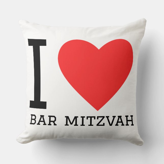Coussin J'adore bar mitzvah (Recto)