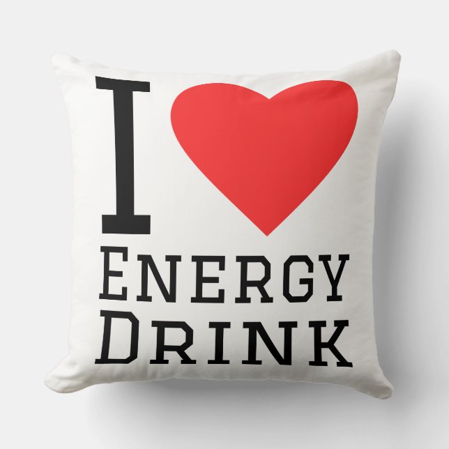 Coussin J'adore boisson énergisante (Recto)