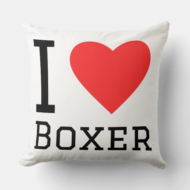 Coussin J'adore boxer (Recto)