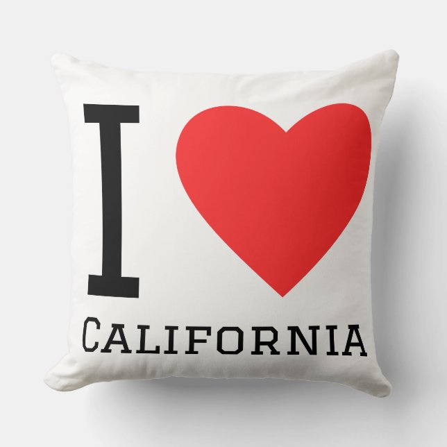 Coussin J'adore Californie  (Recto)