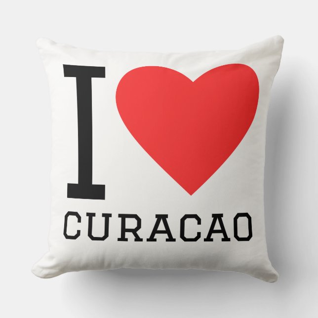 Coussin J'adore curaçao  (Recto)