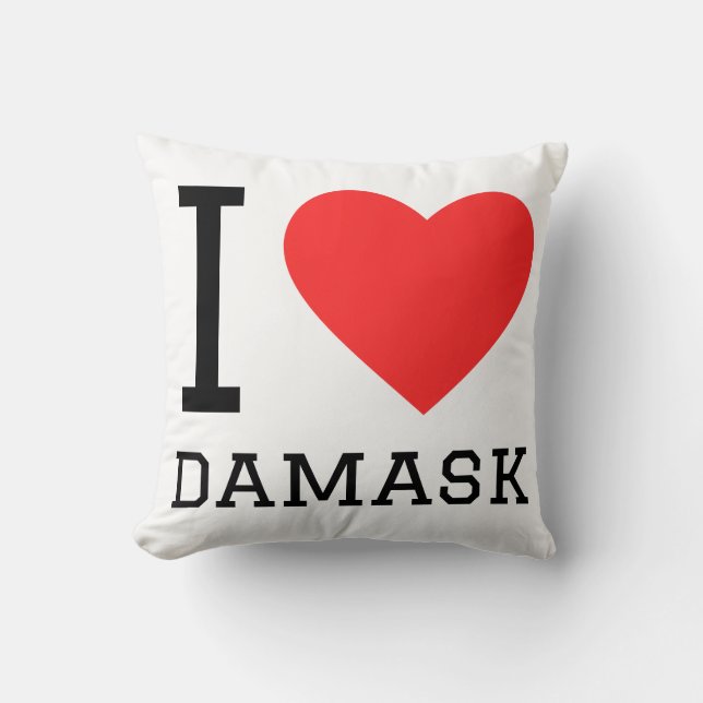 Coussin J'adore damas (Recto)