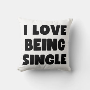 Coussin J'adore être célibataire