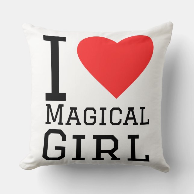 Coussin J'adore fille magique (Recto)