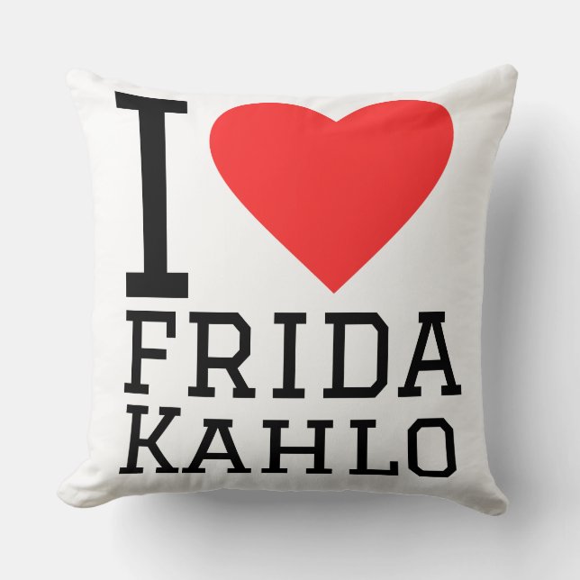 Coussin J'adore Frida Kahlo (Recto)
