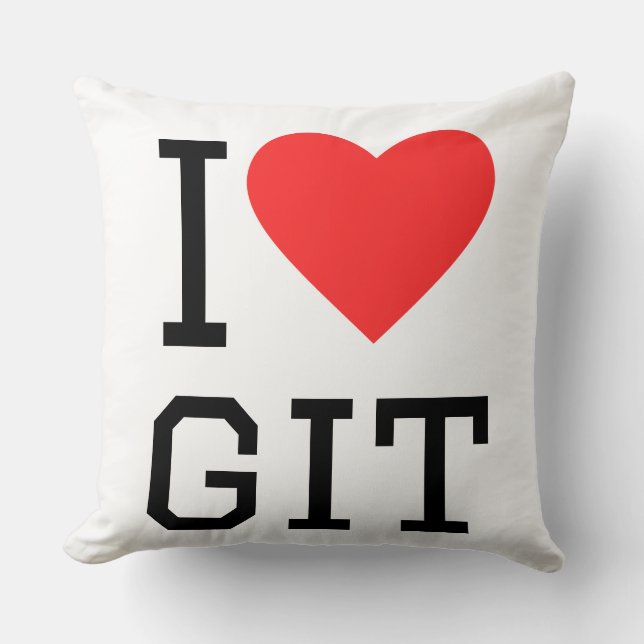 Coussin J'adore git (Recto)
