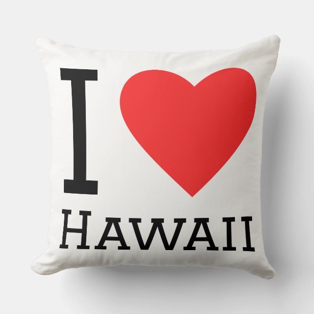 Coussin J'adore Hawaï  (Recto)