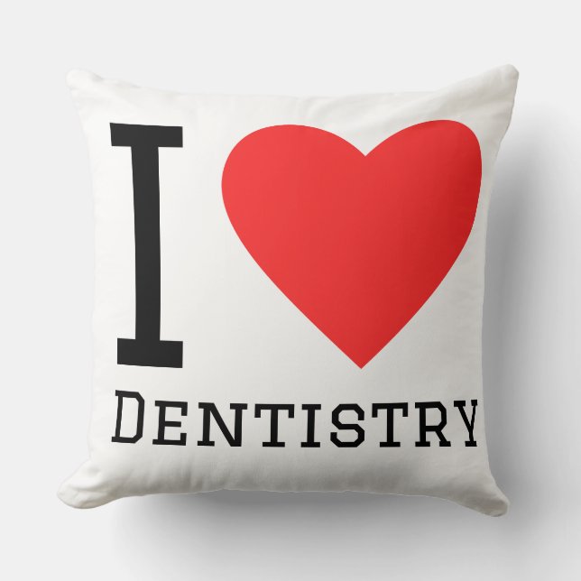 Coussin J'adore la dentisterie  (Recto)