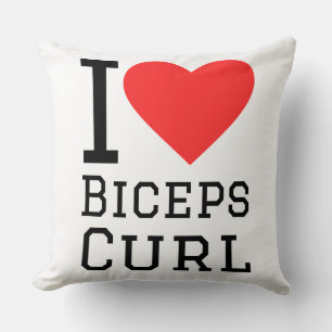 Coussin J'adore la flexion des biceps