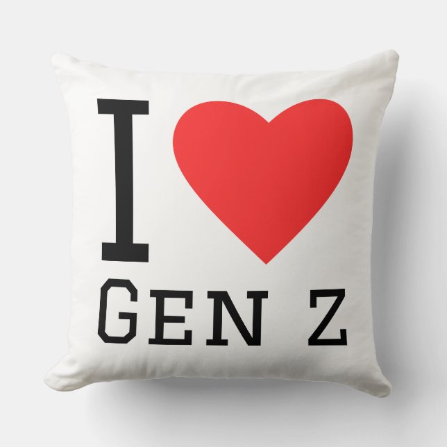 Coussin J'adore la génération z (Recto)