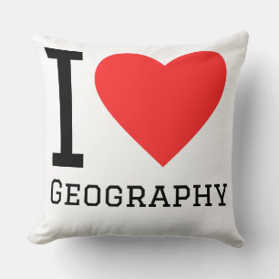 Coussin J'adore la géographie