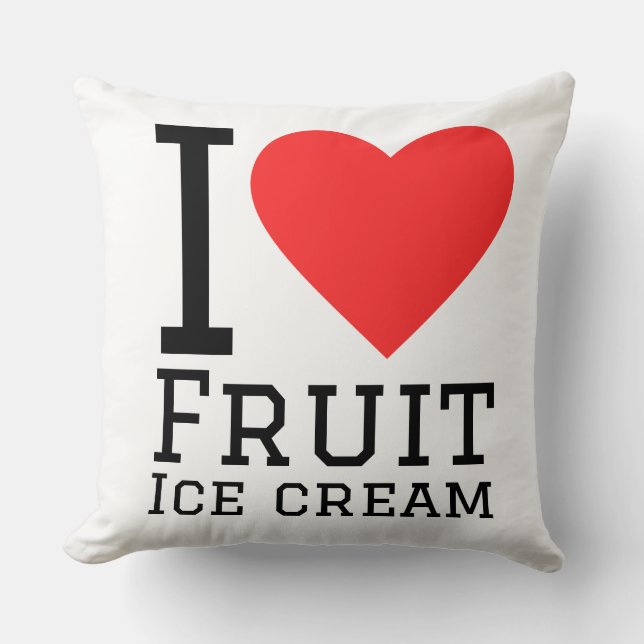 Coussin J'adore la glace aux fruits (Recto)