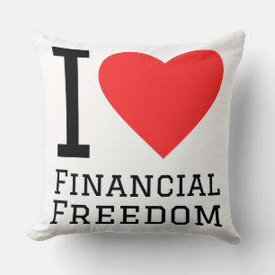 Coussin J'adore la liberté financière