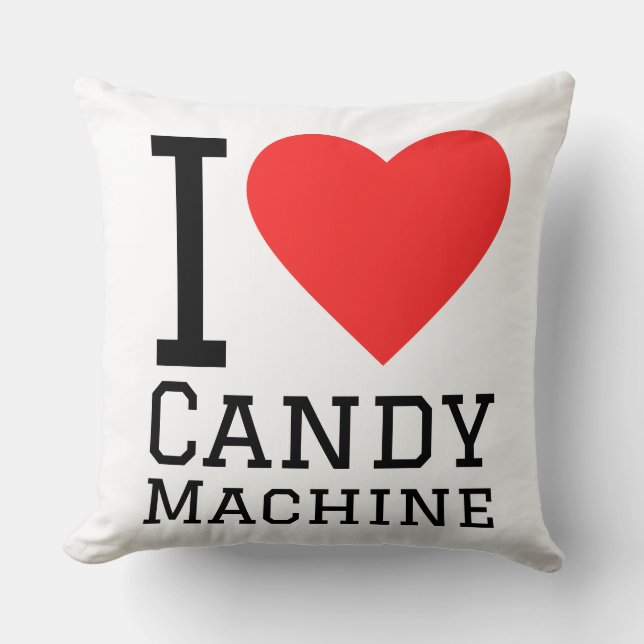 Coussin J'adore la machine à bonbons (Recto)