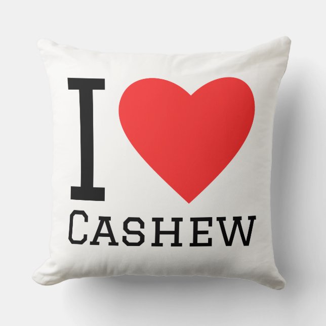 Coussin J'adore la noix de cajou (Recto)