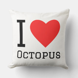 Coussin J'adore la pieuvre