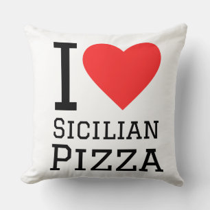 Coussin J'adore la pizza sicilienne