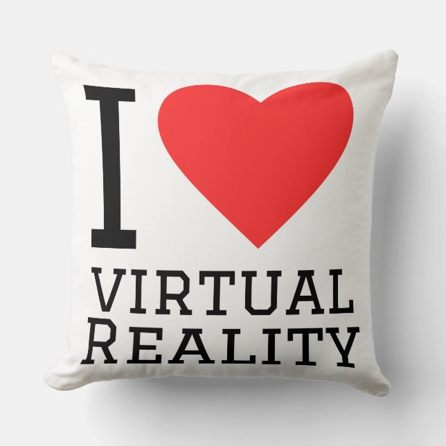 Coussin J'adore la réalité virtuelle (Recto)