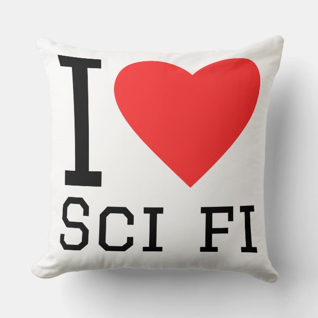 Coussin J'adore la science-fiction  (Recto)