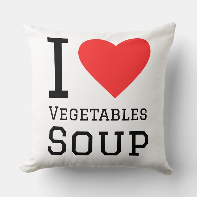 Coussin J'adore la soupe de légumes (Recto)