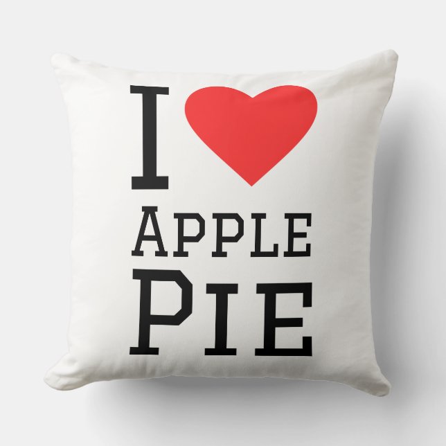 Coussin J'adore la tarte aux pommes  (Recto)