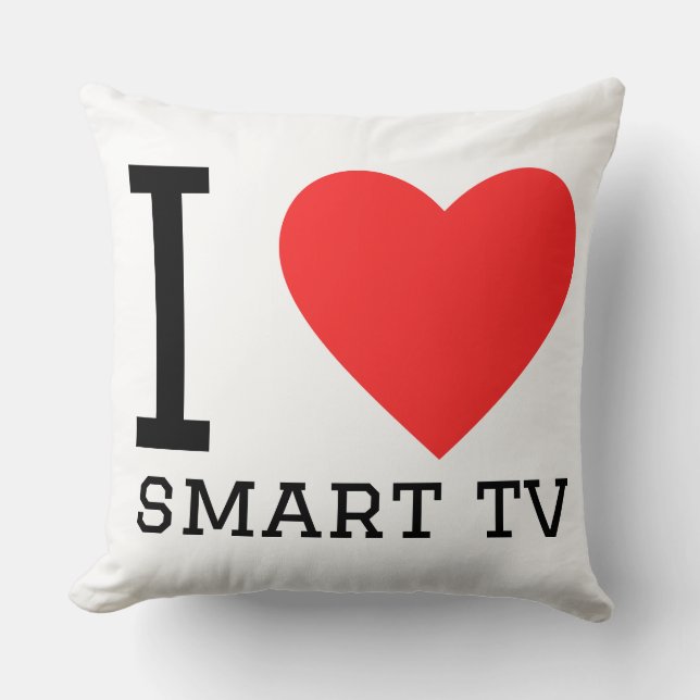 Coussin J'adore la télévision intelligente (Recto)