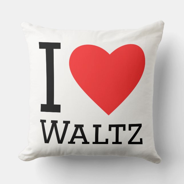 Coussin J'adore la valse (Recto)
