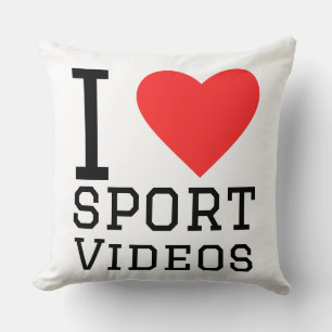 Coussin J'adore la vidéo de sport
