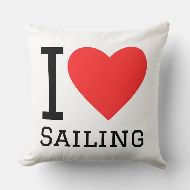 Coussin J'adore la voile (Recto)