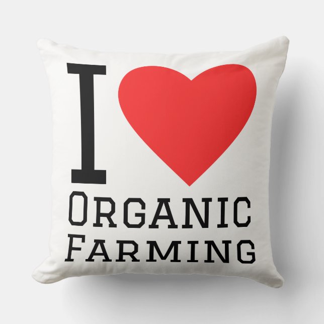 Coussin J'adore l'agriculture biologique (Recto)