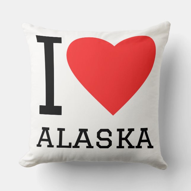 Coussin J'adore l'Alaska  (Recto)