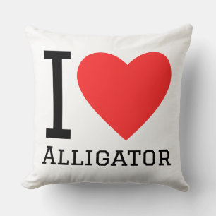 Coussin J'adore l'alligator