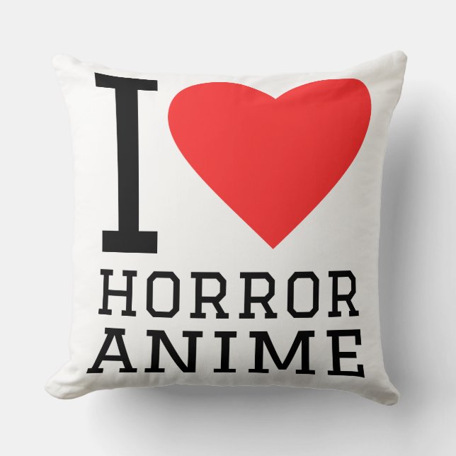 Coussin J'adore l'anime d'horreur (Recto)