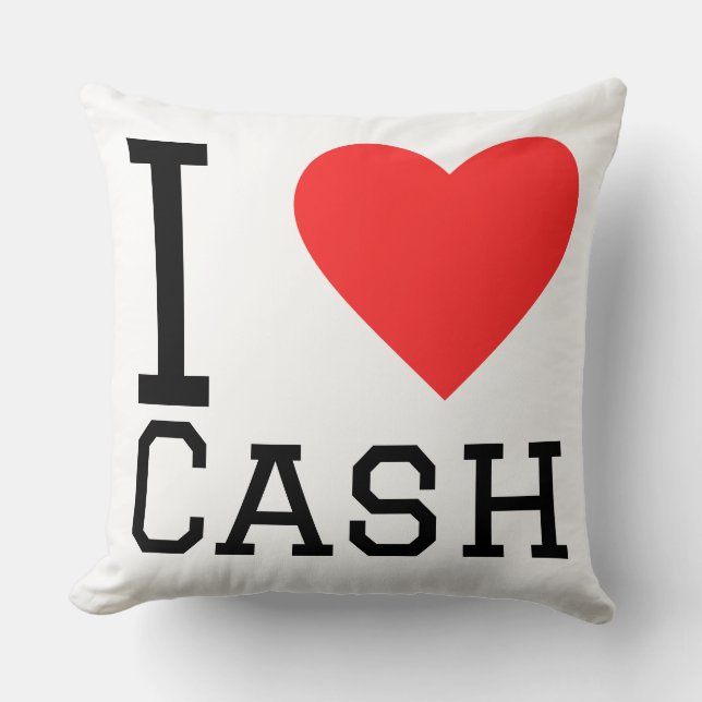 Coussin J'adore l'argent  (Recto)