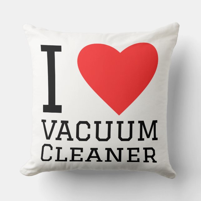 Coussin J'adore l'aspirateur (Recto)