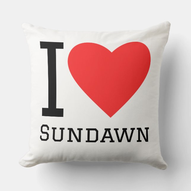Coussin J'adore l'aube du soleil (Recto)