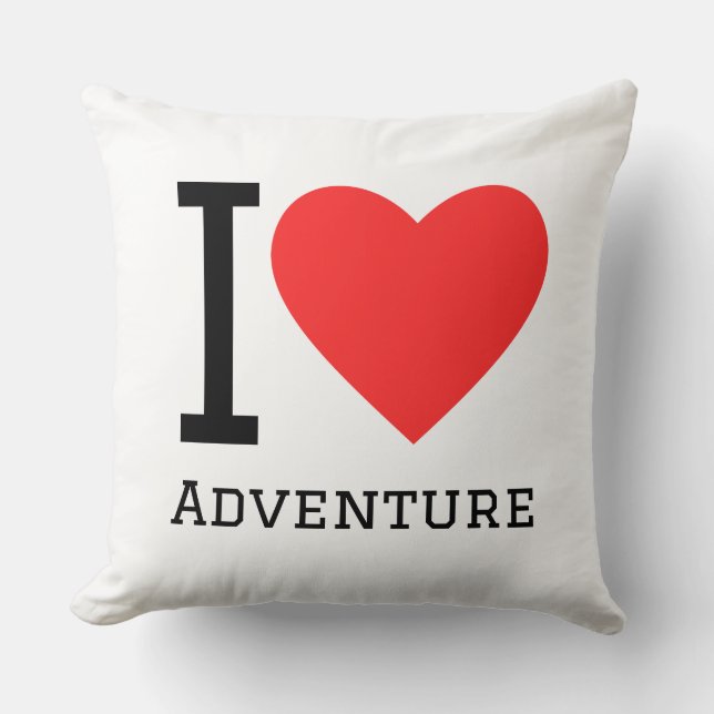 Coussin J'adore l'aventure (Recto)