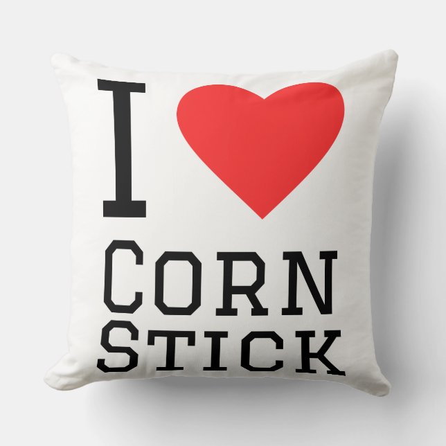 Coussin J'adore le bâton de maïs (Recto)