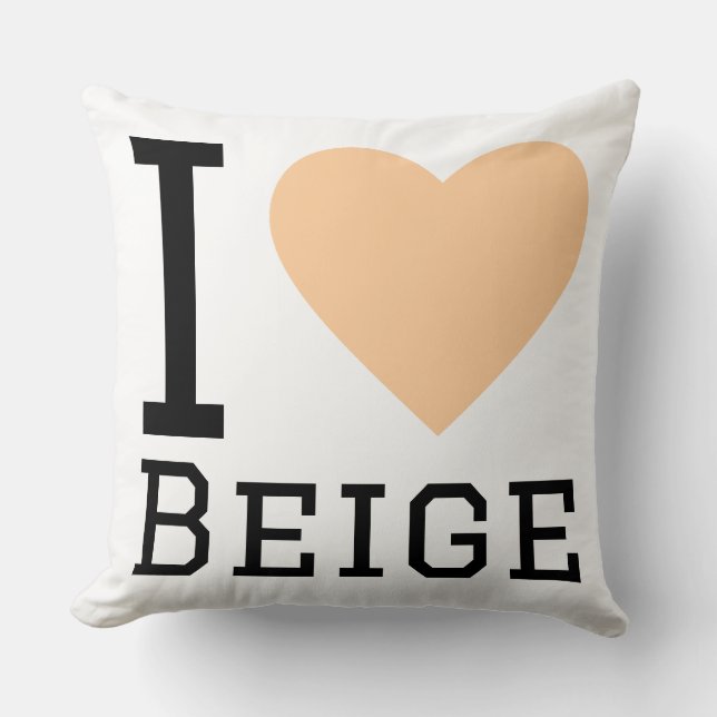 Coussin J'adore le beige (Recto)