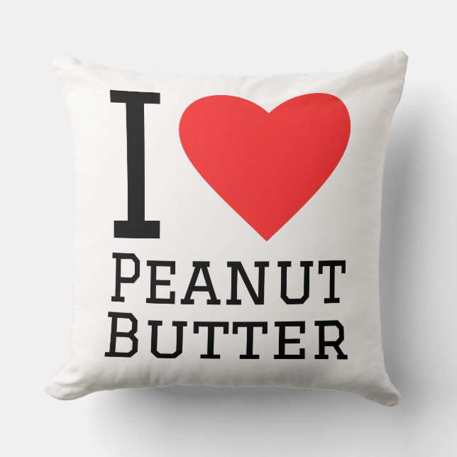 Coussin J'adore le beurre de cacahuète (Recto)