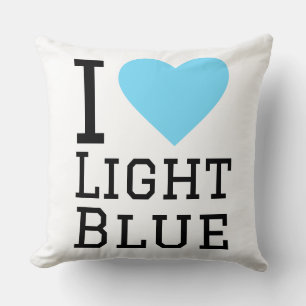 Coussin J'adore le bleu clair