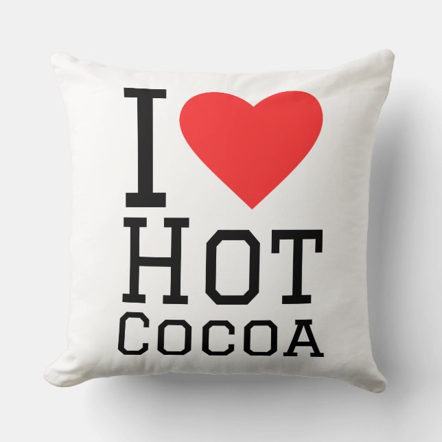 Coussin J'adore le cacao chaud (Recto)